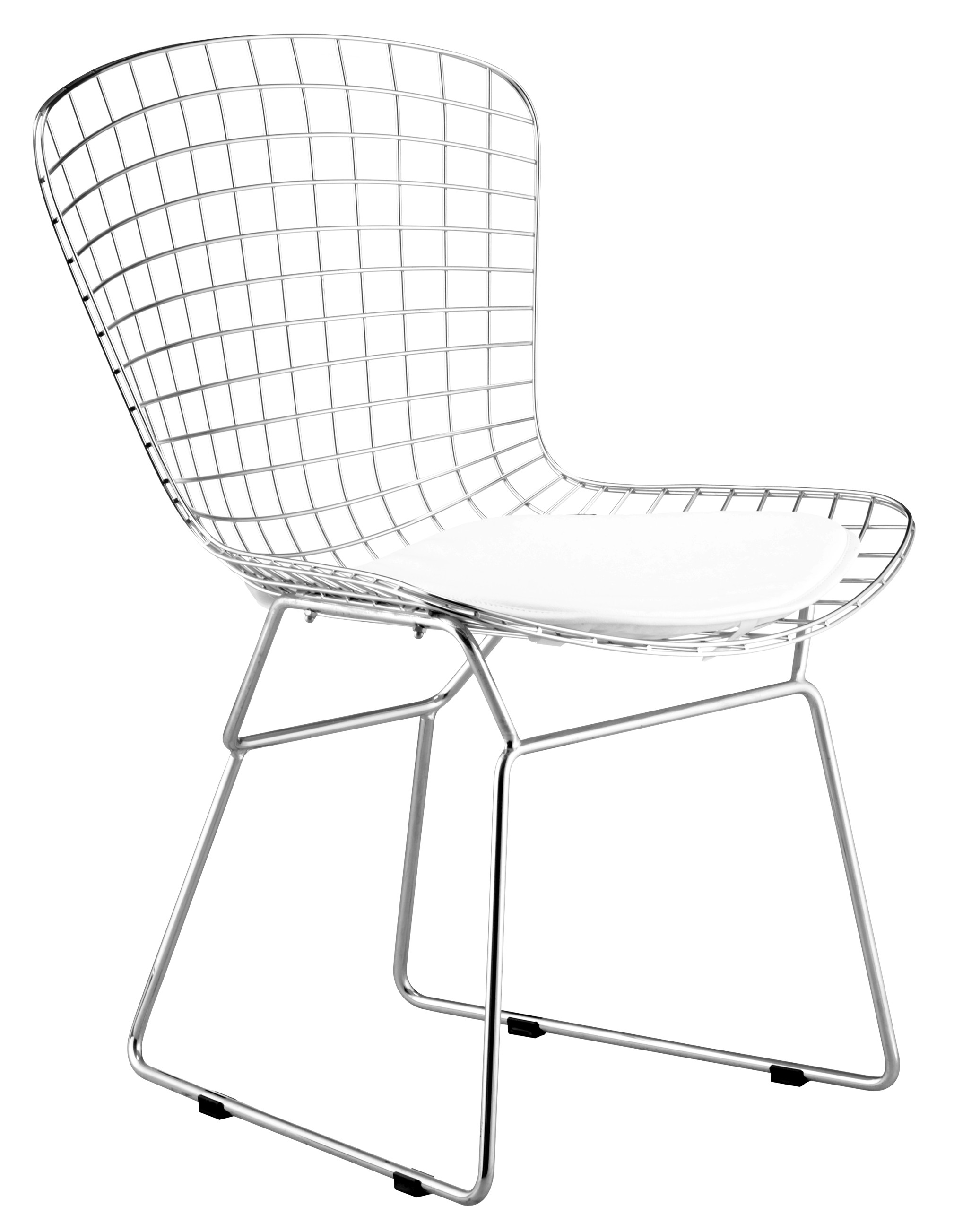 ZUO Modern Wire Chrome Dining Chair Pair