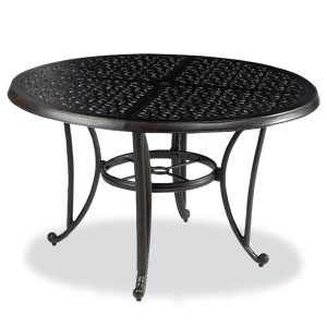 Cast Classic Opus 31 In. Round Bar Height Table with Umbrella Hole