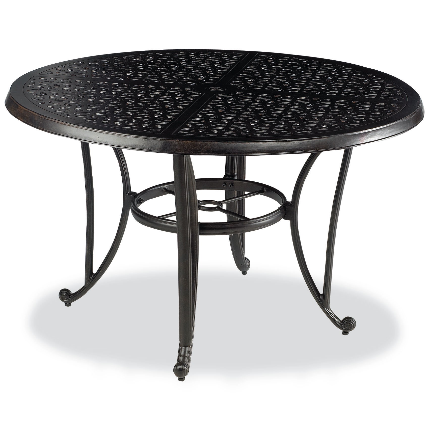 Cast Classic Opus 60 In. Round Dining Height Table with Umbrella Hole