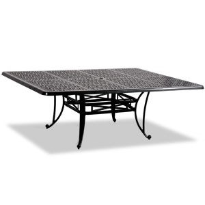 Cast Classic Opus 84 x 44 In. Oval Dining Height Table with Umbrella Hole