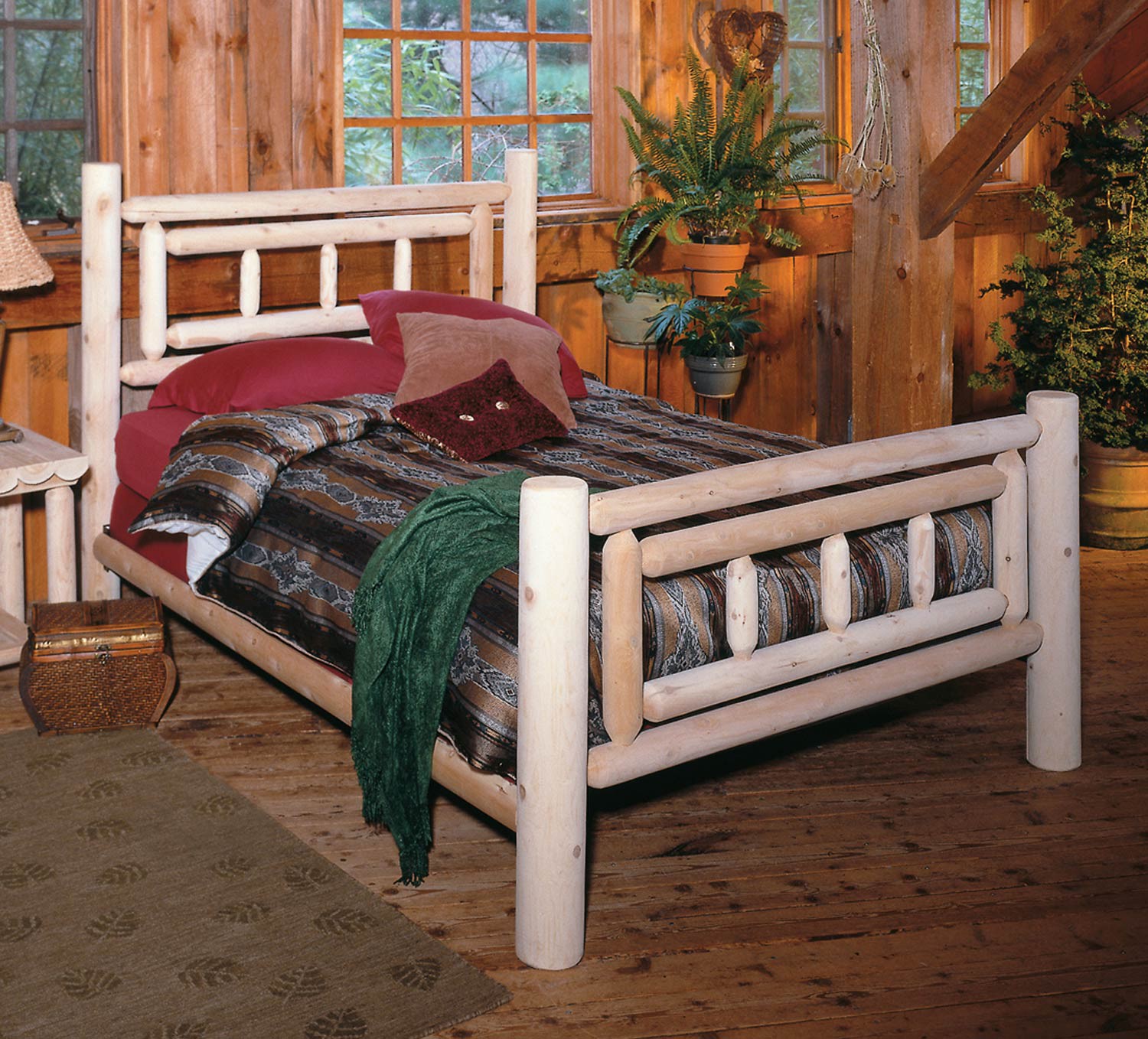 Rustic Natural Cedar Twin Deluxe Cedar Bed