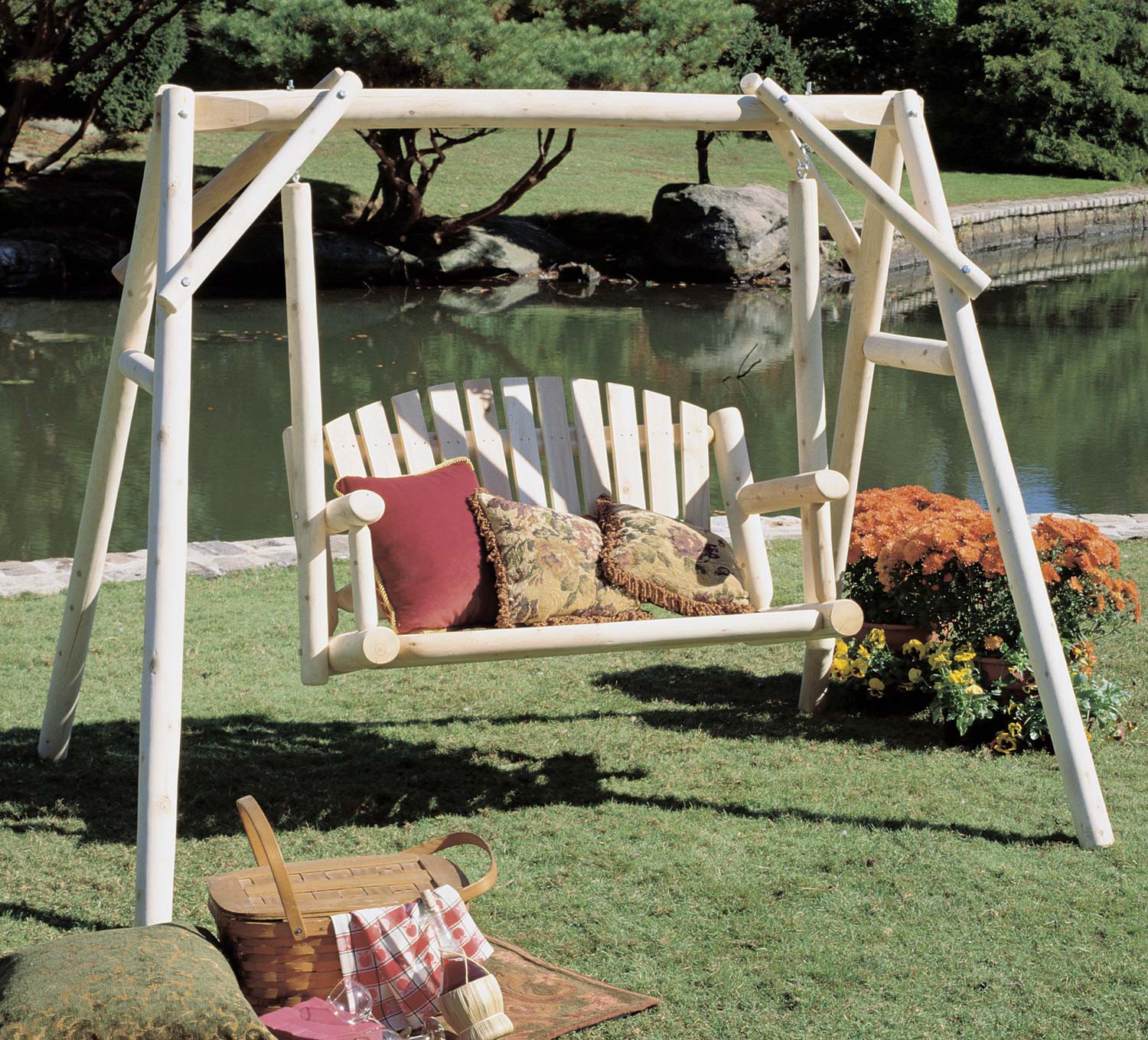 Rustic Natural Cedar 5 ft. American Garden Swing