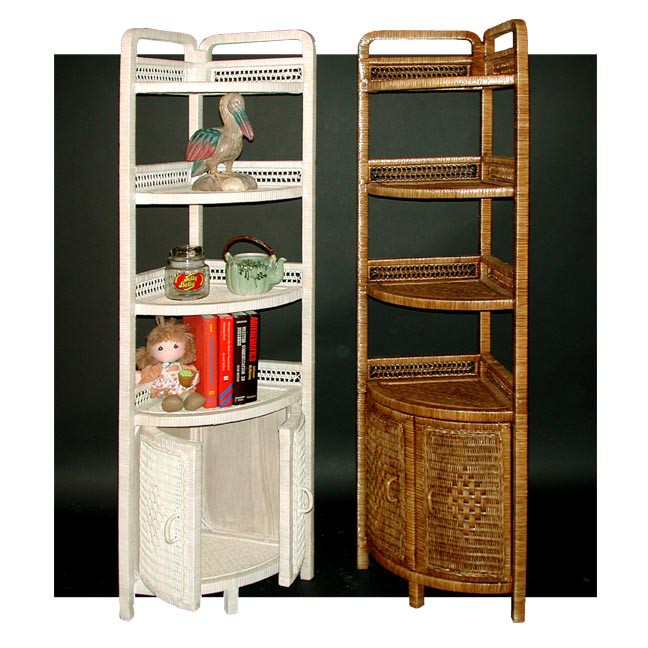 Chasco Corner Standing Shelf with 2 Doors