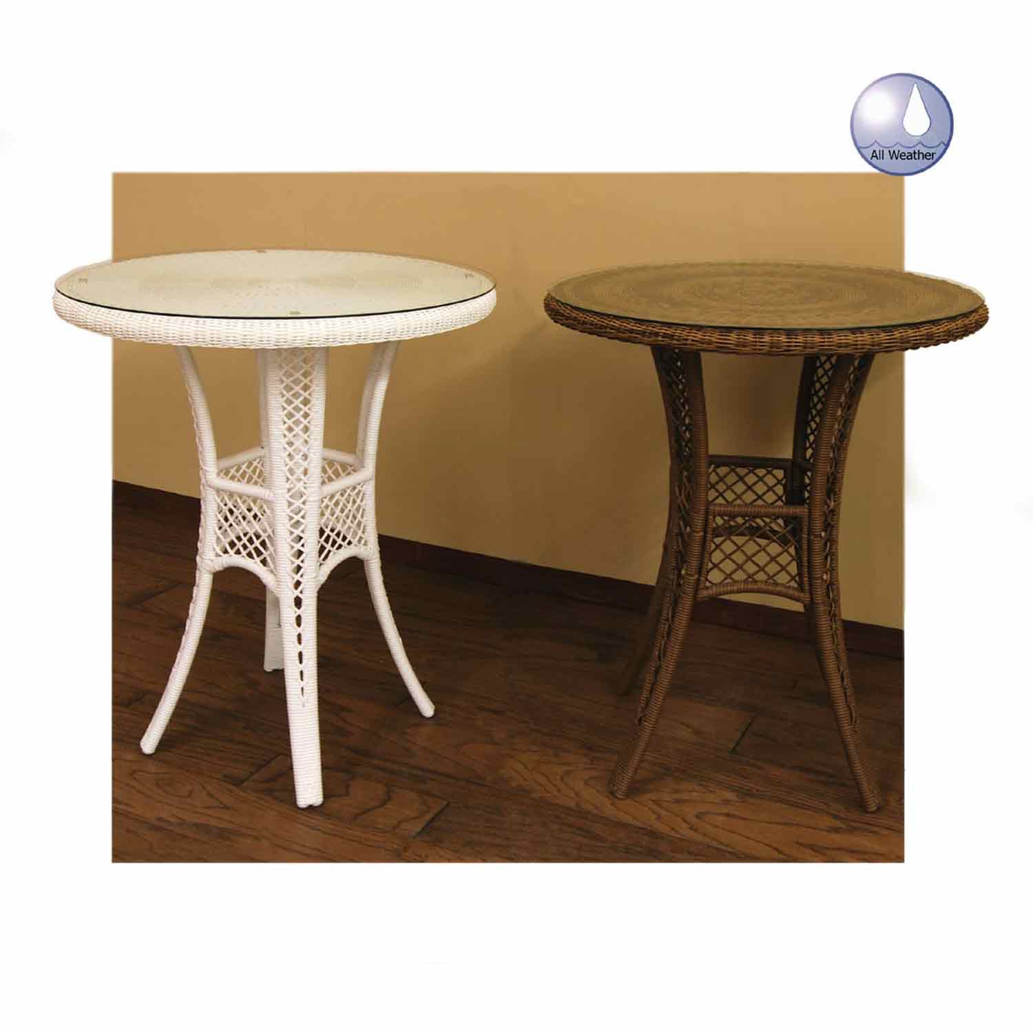 Chasco Sanibel Resin/Alum Bar Table with Glass Top