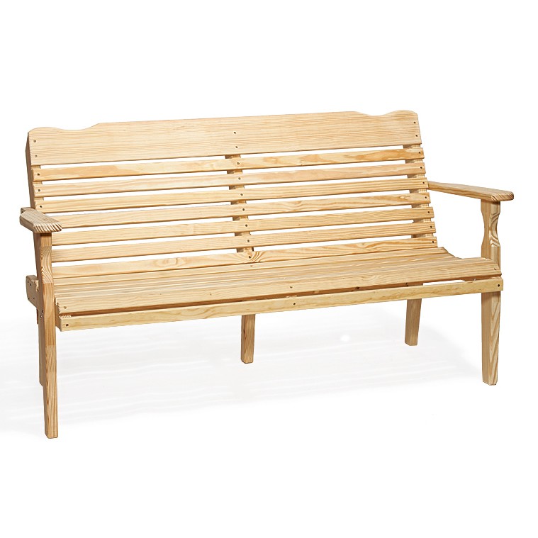 Poly Lumber Wood Park Bench (Horiz. Back)