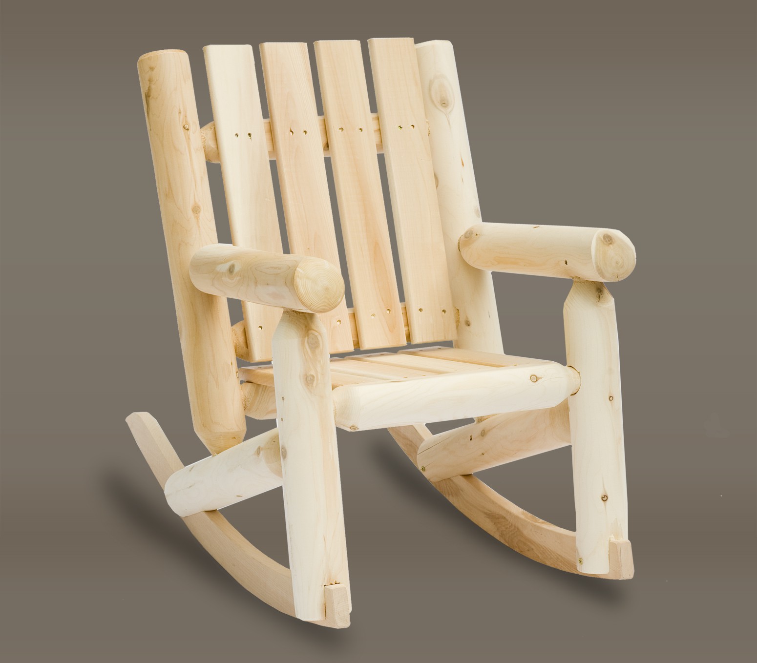 Rustic Natural Cedar Junior Log Rocker