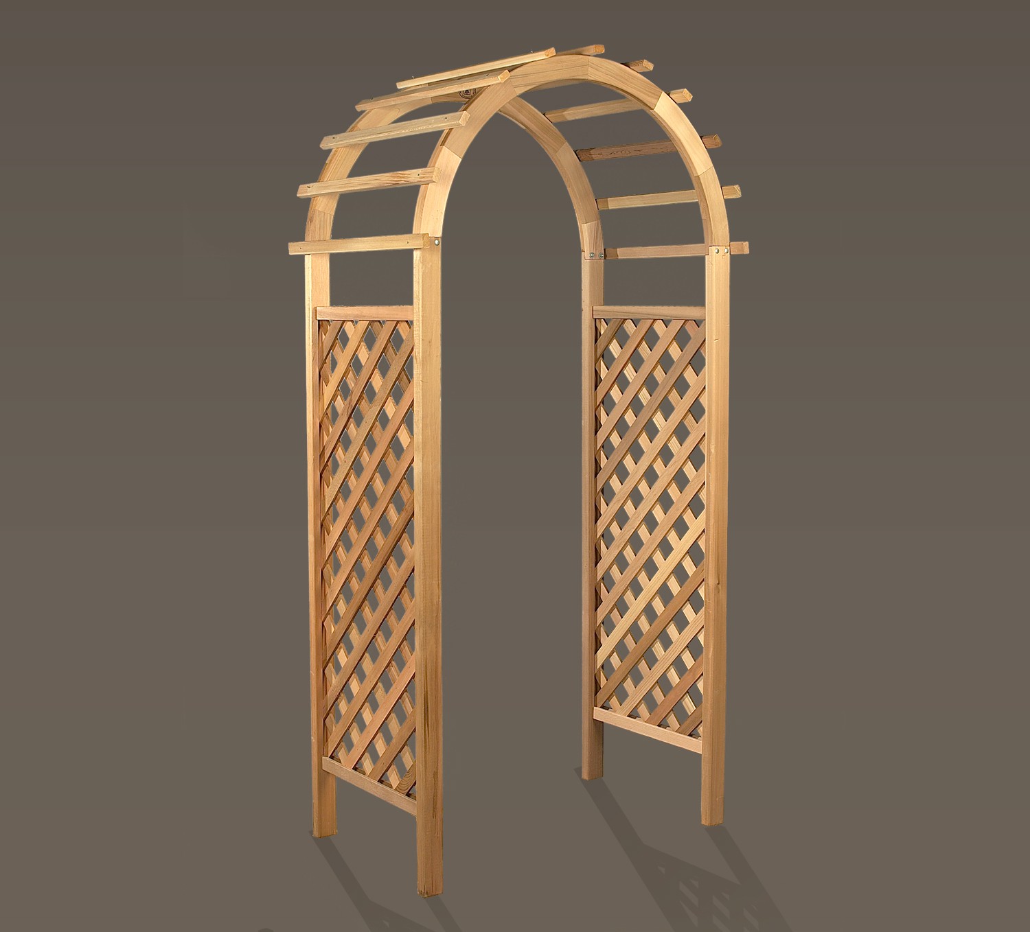 Rustic Natural Cedar Standard Diag Lattice Arbor