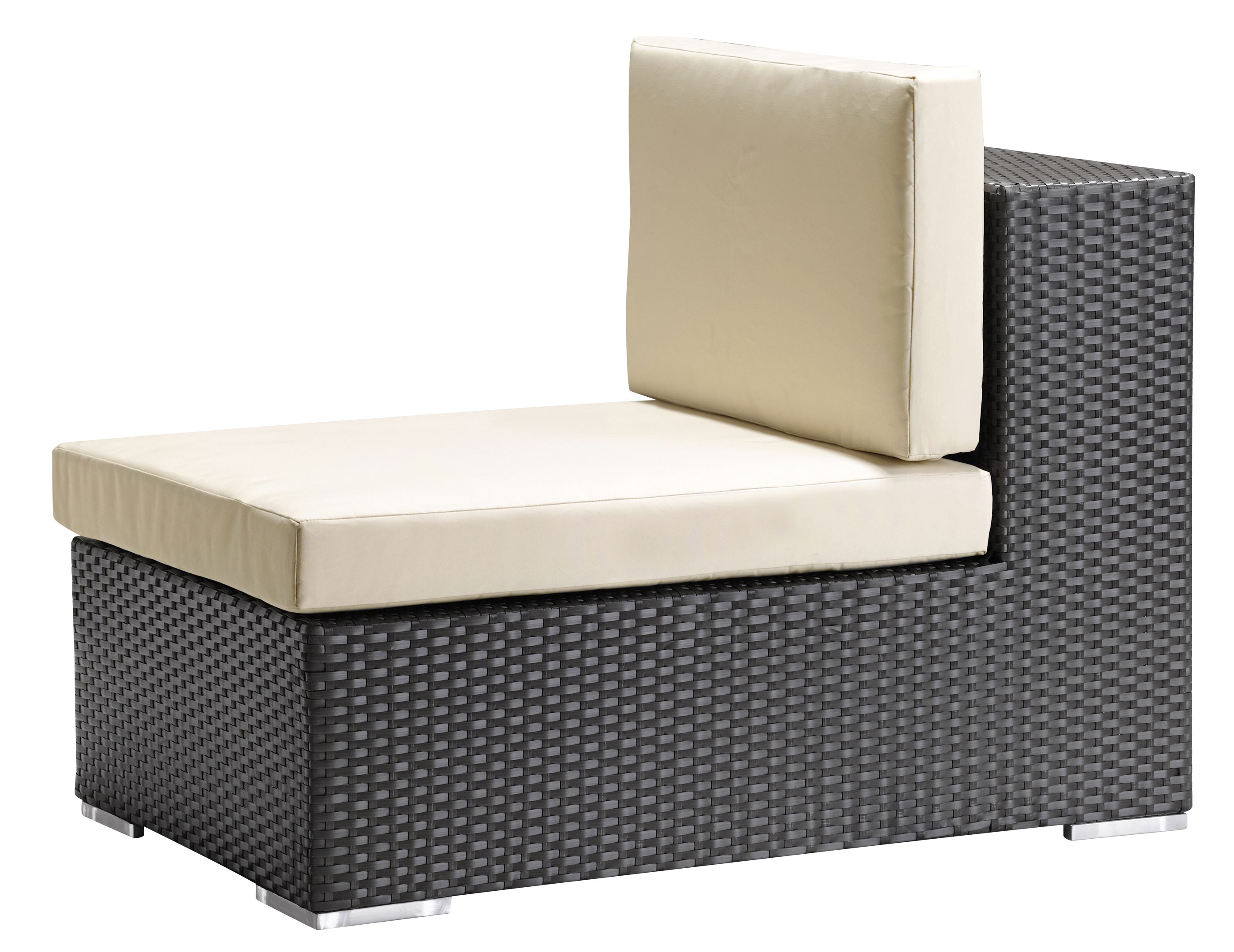 ZUO Outdoor Cartagena Espresso Wicker Middle Sectional Chair