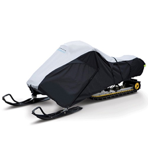 Classic Deluxe Medium Snowmobile Black/Grey Travel Cover - 6 CS