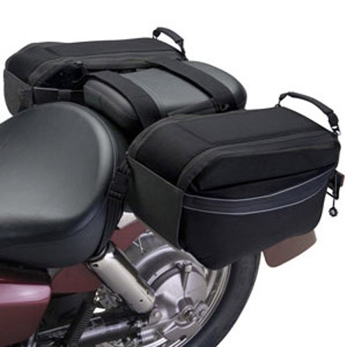 Classic Motorcycle Saddle Black Bag - 1 CS