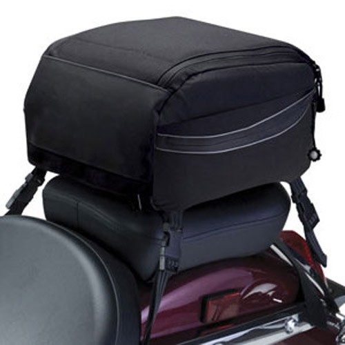 Classic Motorcycle Black Tail Bag - 3 CS