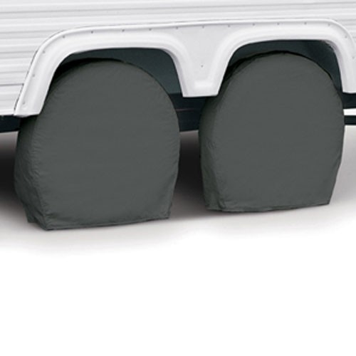 Classic Model 0 Snow White RV Wheel Covers - 2 CS