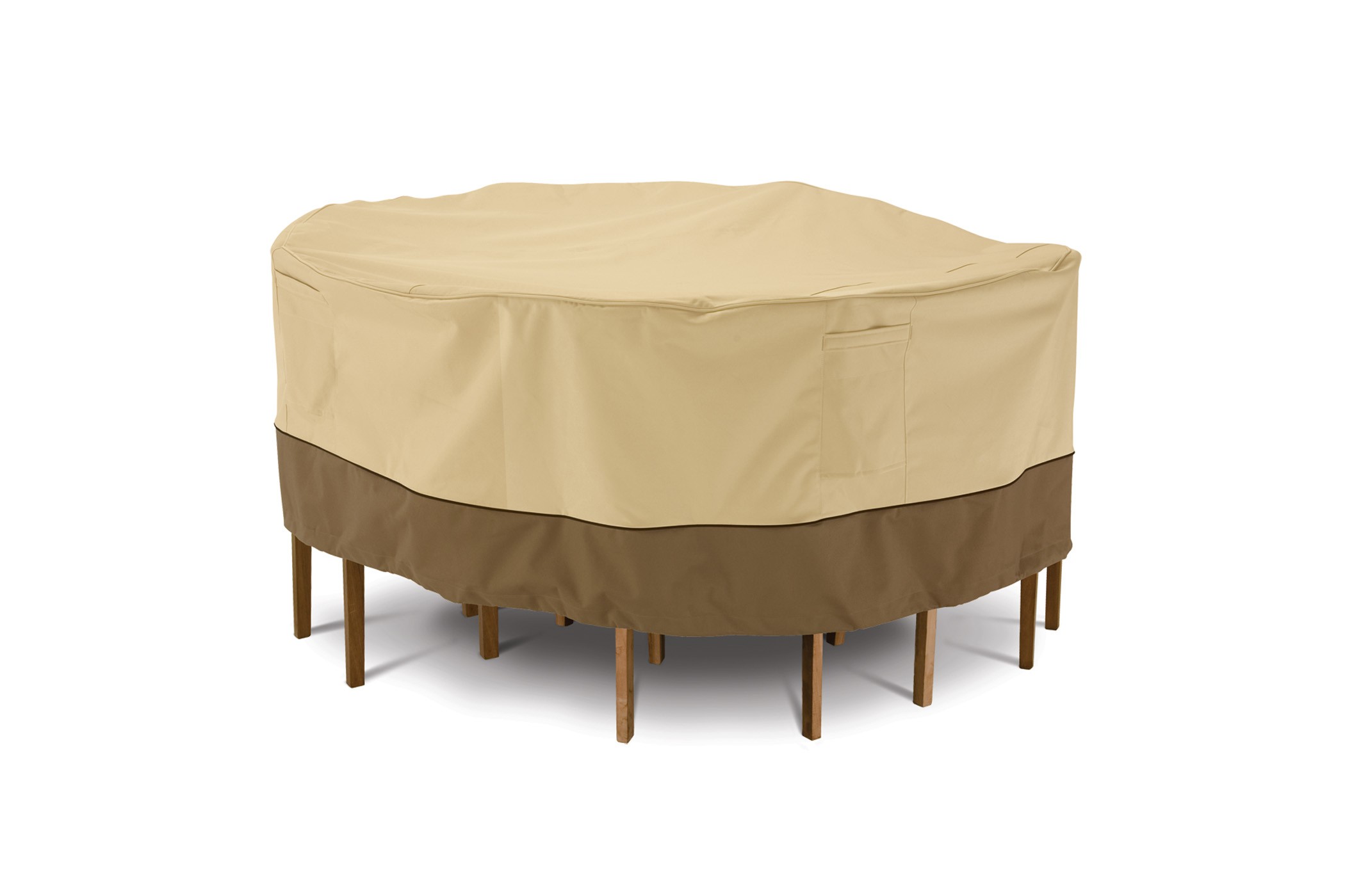 Classic Patio Veranda Large Round Table Chair Pebble Cover - 1CS