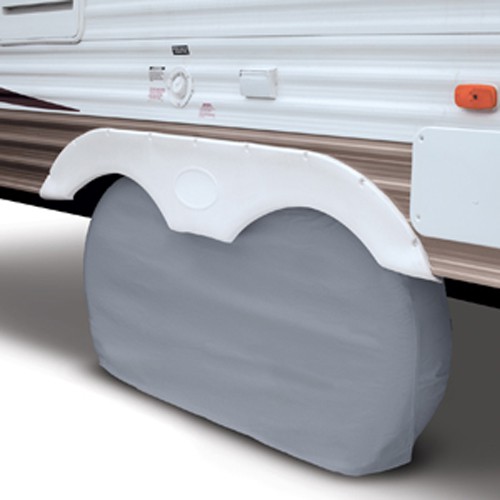 Classic Dual Axle Small Grey Wheel Cover - 2 CS