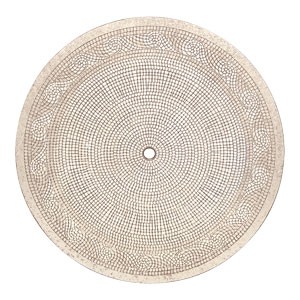 Cast Classic Greek Mosaic Round 60 in. Table Top with Umbrella Hole