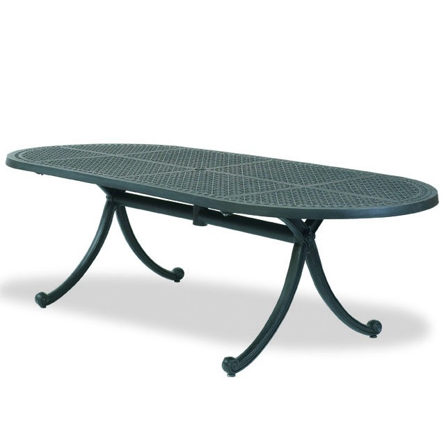 Cast Classic Madrid 84 x 44 in. Oval Table Top with Umbrella Hole