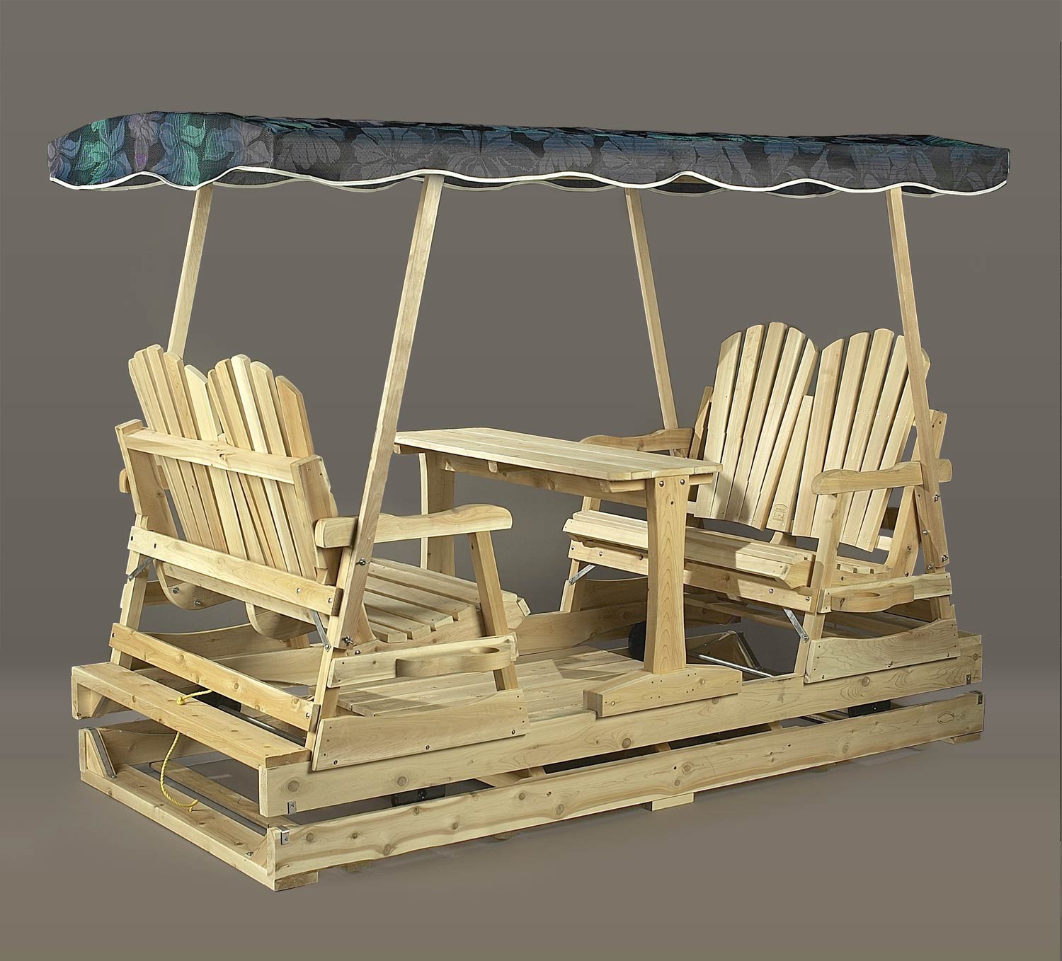 Rustic Natural Cedar Natural Glider