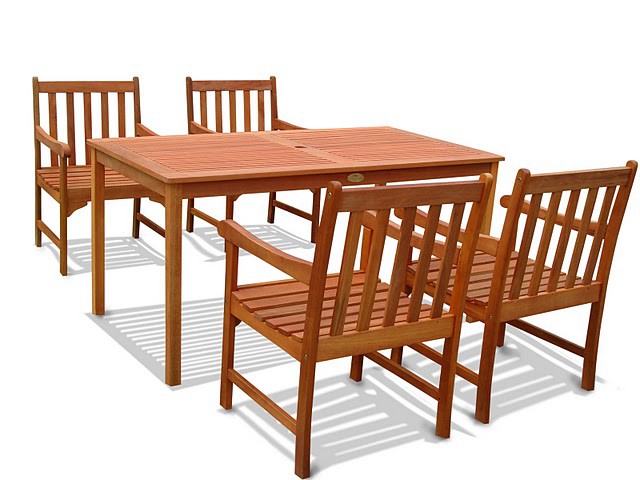 Outdoor Wood English  Garden Dining Set 15