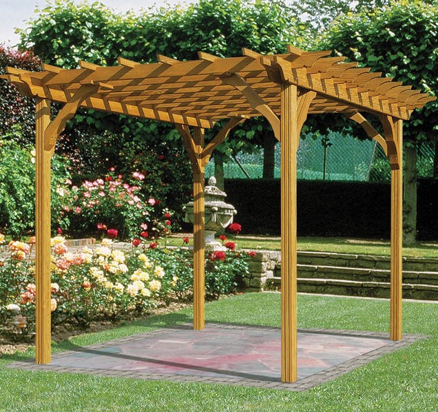 KT Countryside Outdoor 12 x 12 ft. Freestanding Pergola Kit