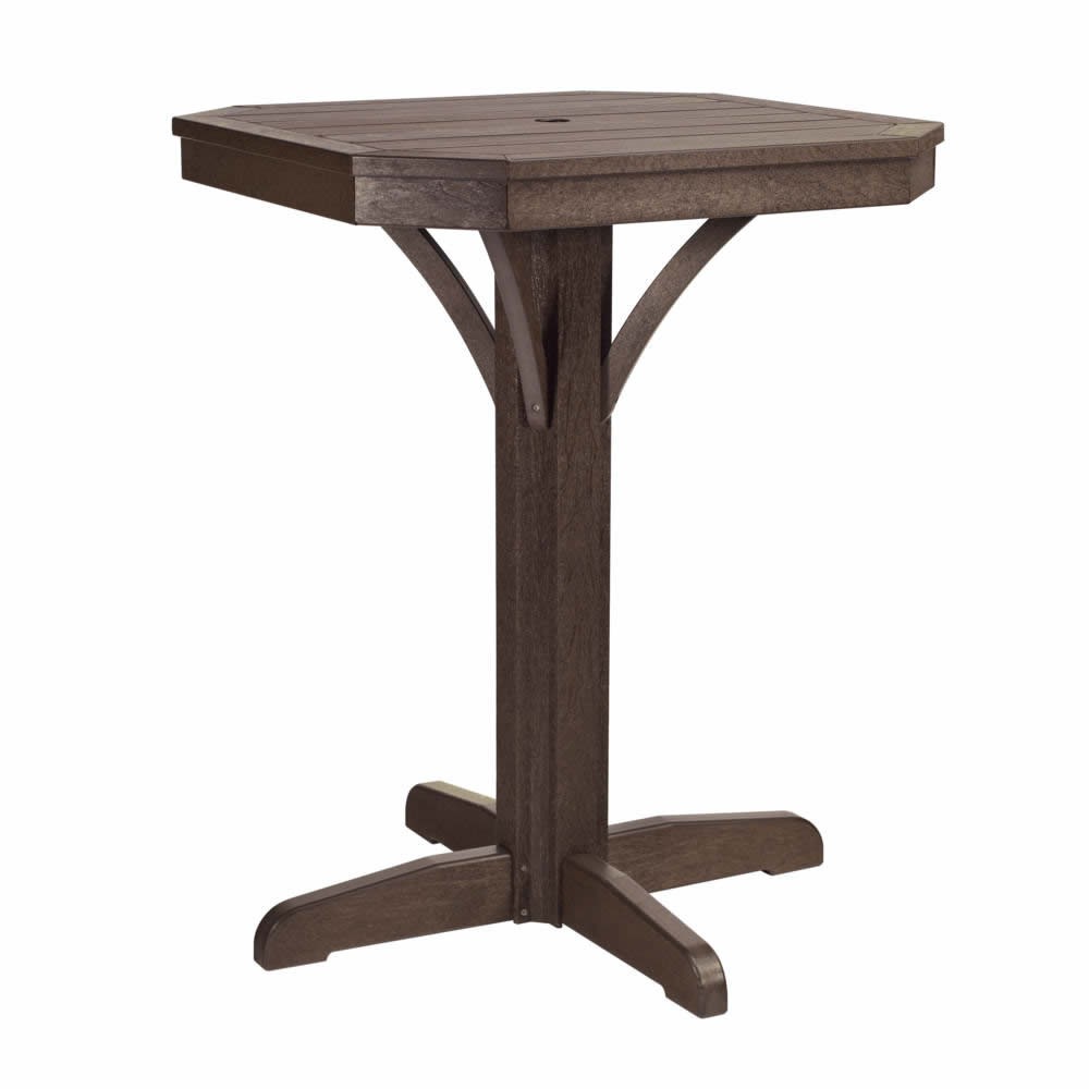 CR Plastics St Tropez 28in Square Counter Pedestal Table     