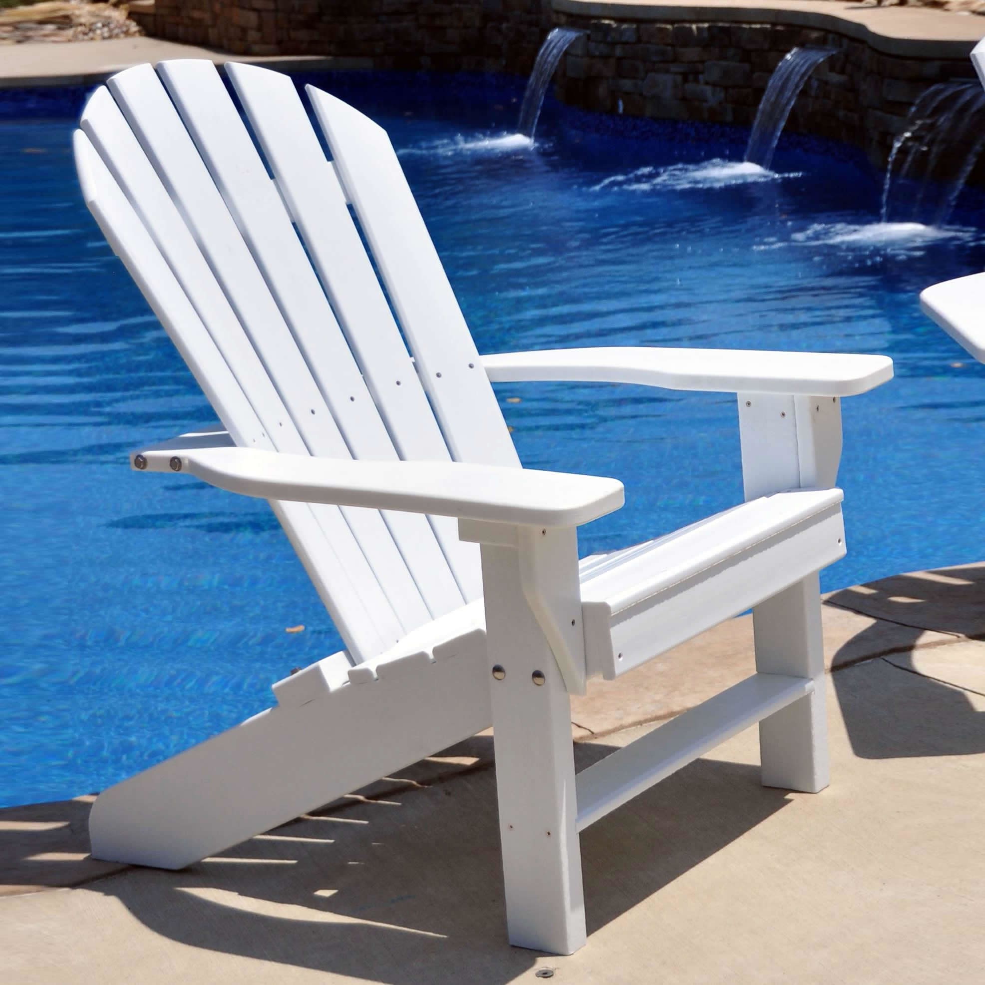 Frog Furnishings Seaside Adirondack Chair - White