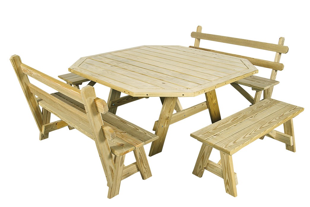 Poly Lumber 64 in. Dining Set with Border