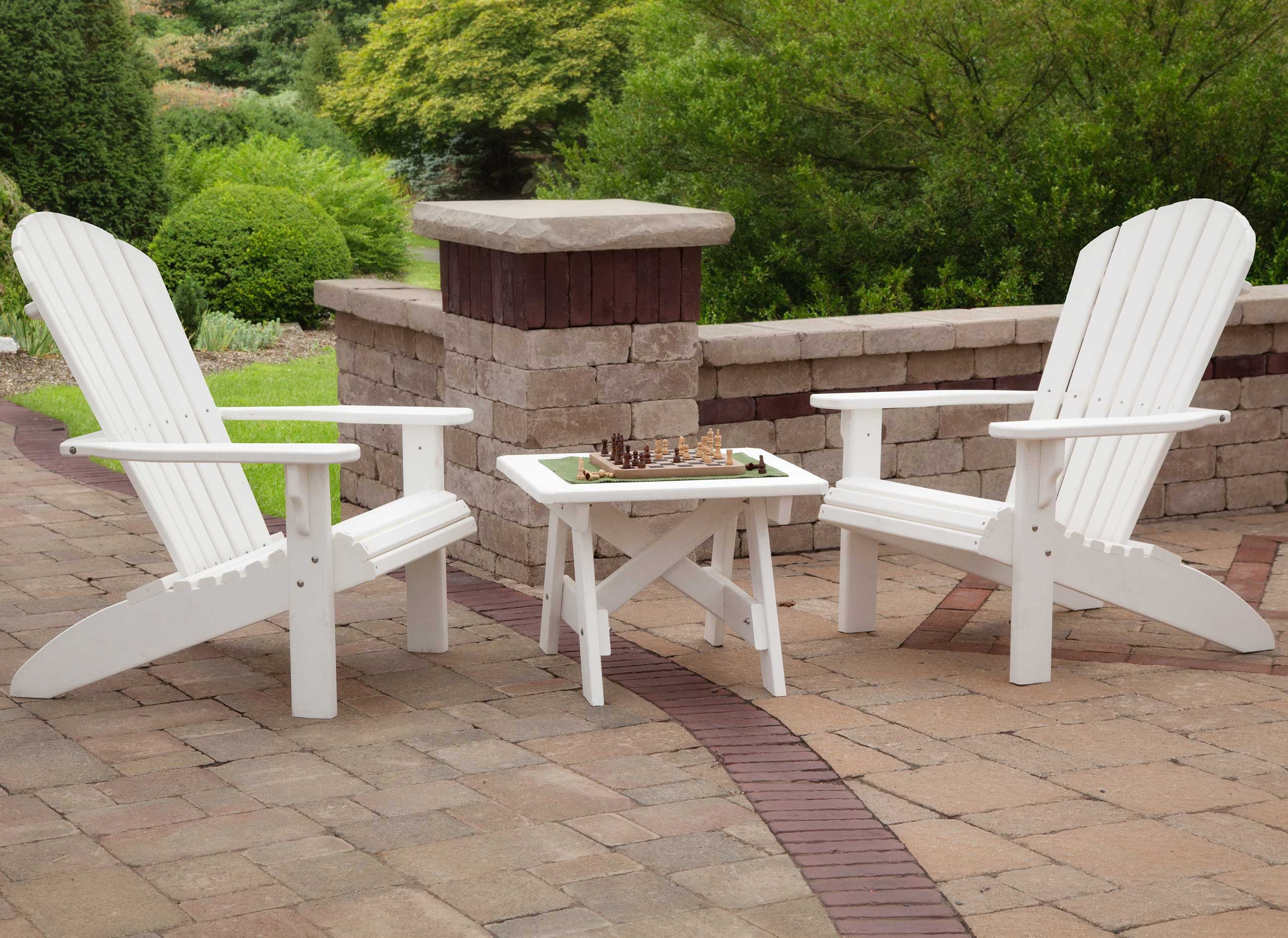 Poly Lumber Adirondack Chairs and Table