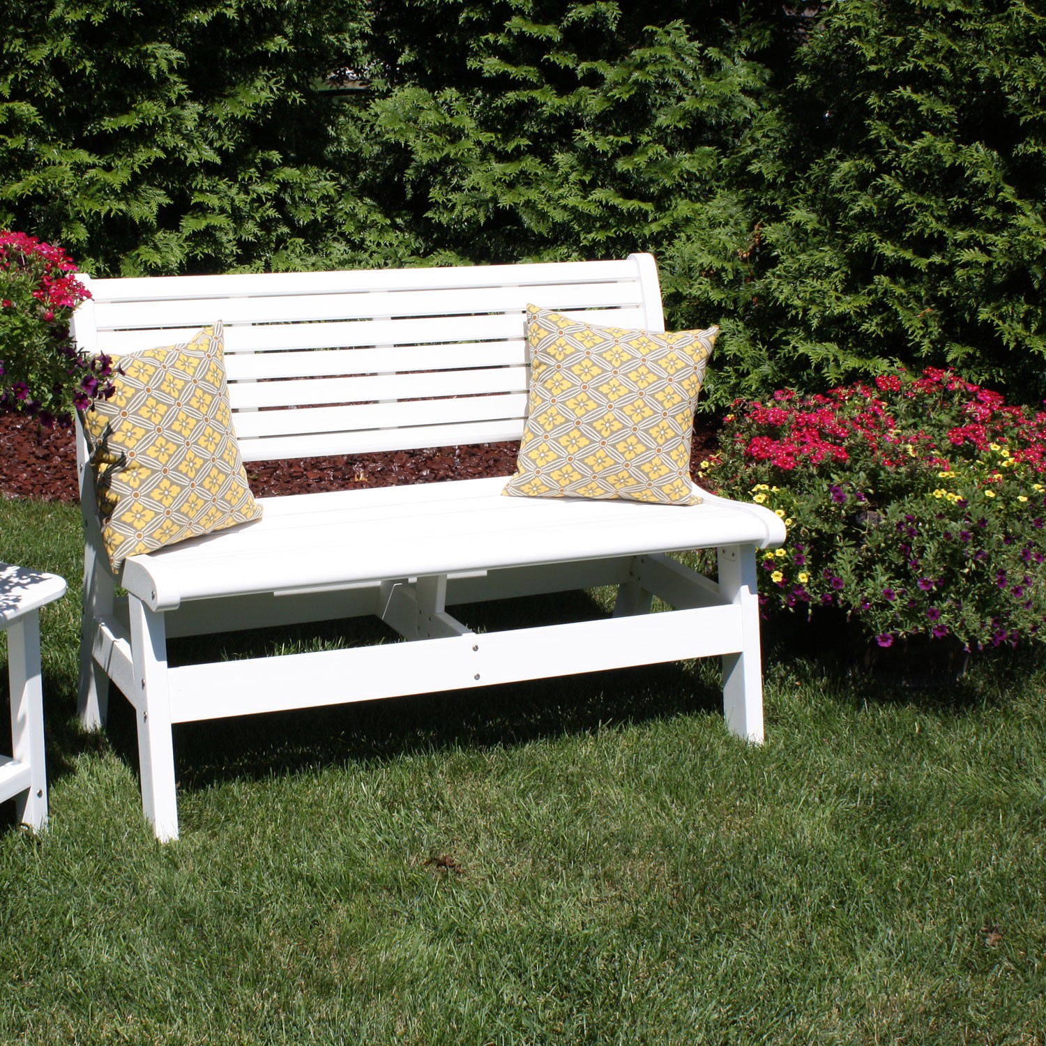 Malibu Outdoor Newport Bench with Back and Arms