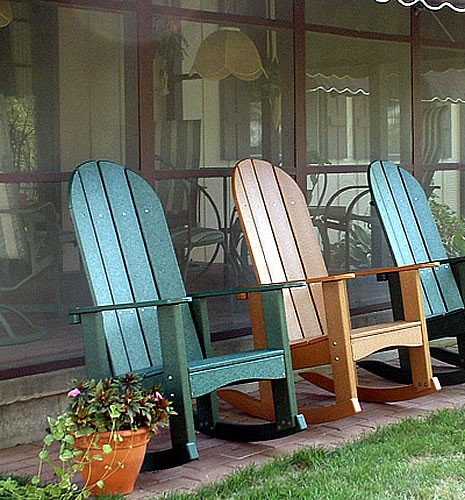 Recycled Plastic Round Back Adirondack Rocker