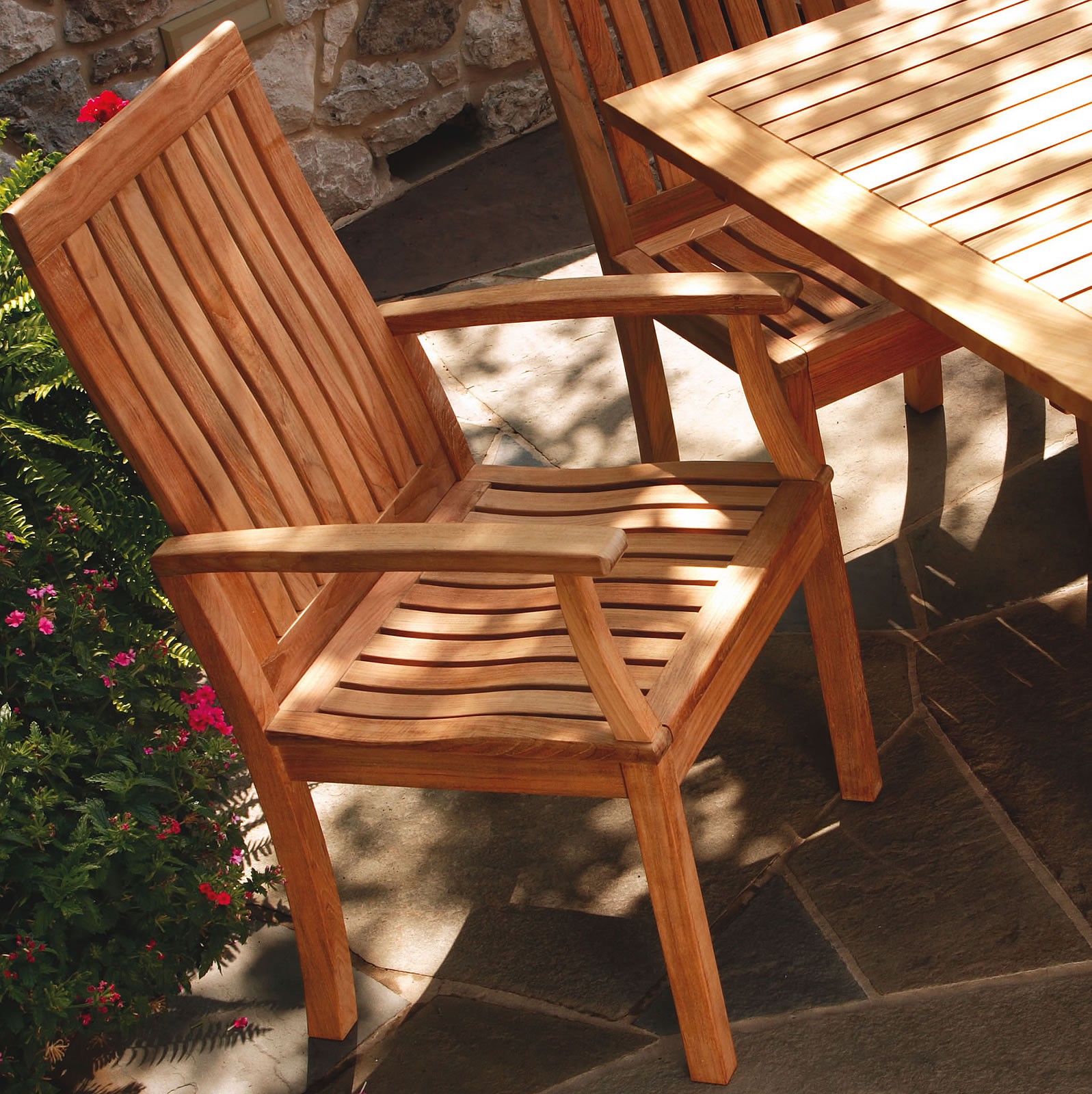 Three Birds Casual Teak Monterey Dining Armchair